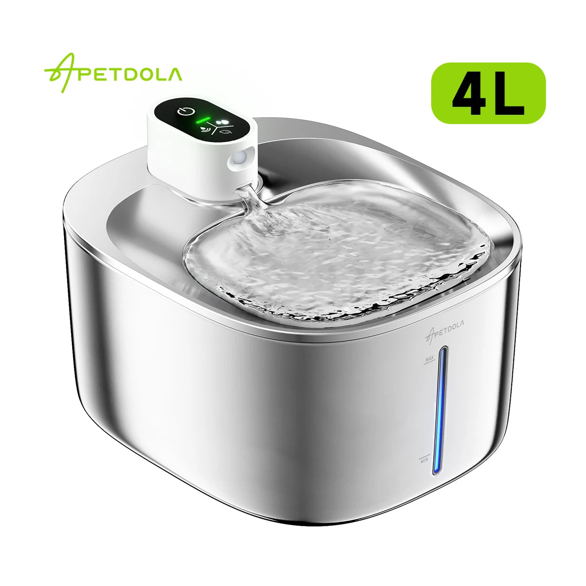 APETDOLA 4L Wireless Cat Water Fountain – Auto Sensor Pet Water Dispenser for Cats & Dogs