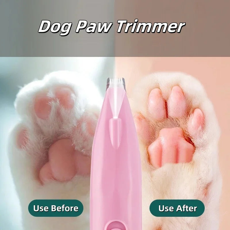 Dog Paw Trimmer – LED Grooming Clippers for Dogs & Cats, Rechargeable