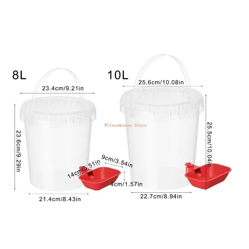F62A Pet Water Dispenser – 8L/10L Large Capacity Automatic Pet Waterer with Clear Body for Cats & Dogs