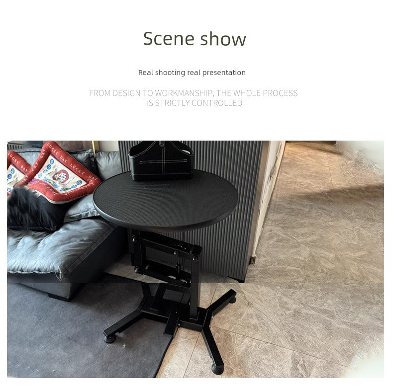 Adjustable Hydraulic Pet Grooming Table – Rotating Round Beauty Table for Small & Medium Dogs & Cats