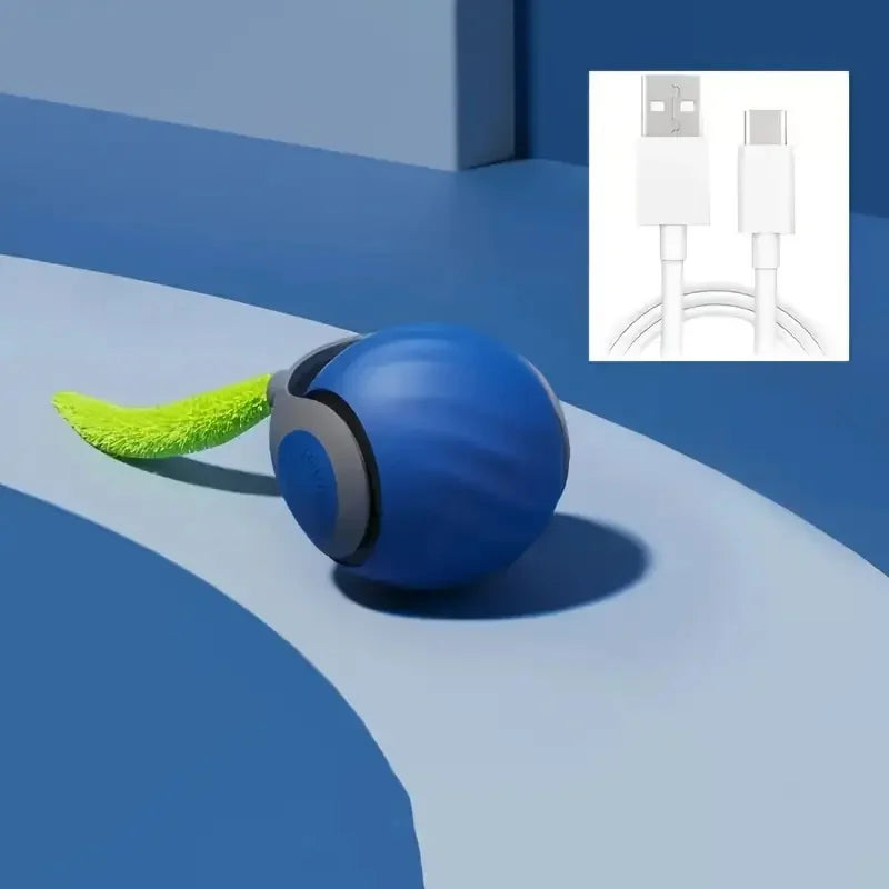 Smart Interactive Cat Toy Ball – USB Rechargeable Rolling Teaser