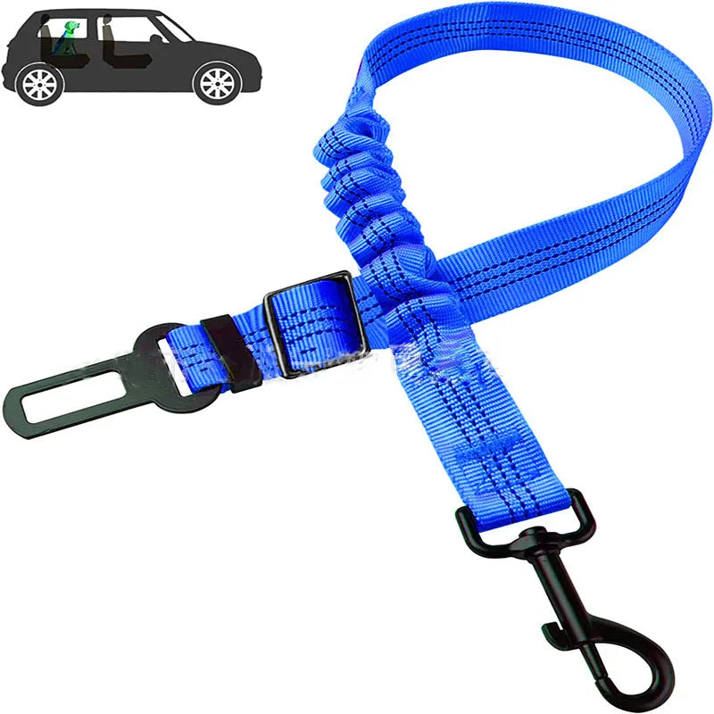 Advanced Dog Car Seat Belt – Adjustable Nylon Safety Buckle & Leash for All Dog Sizes