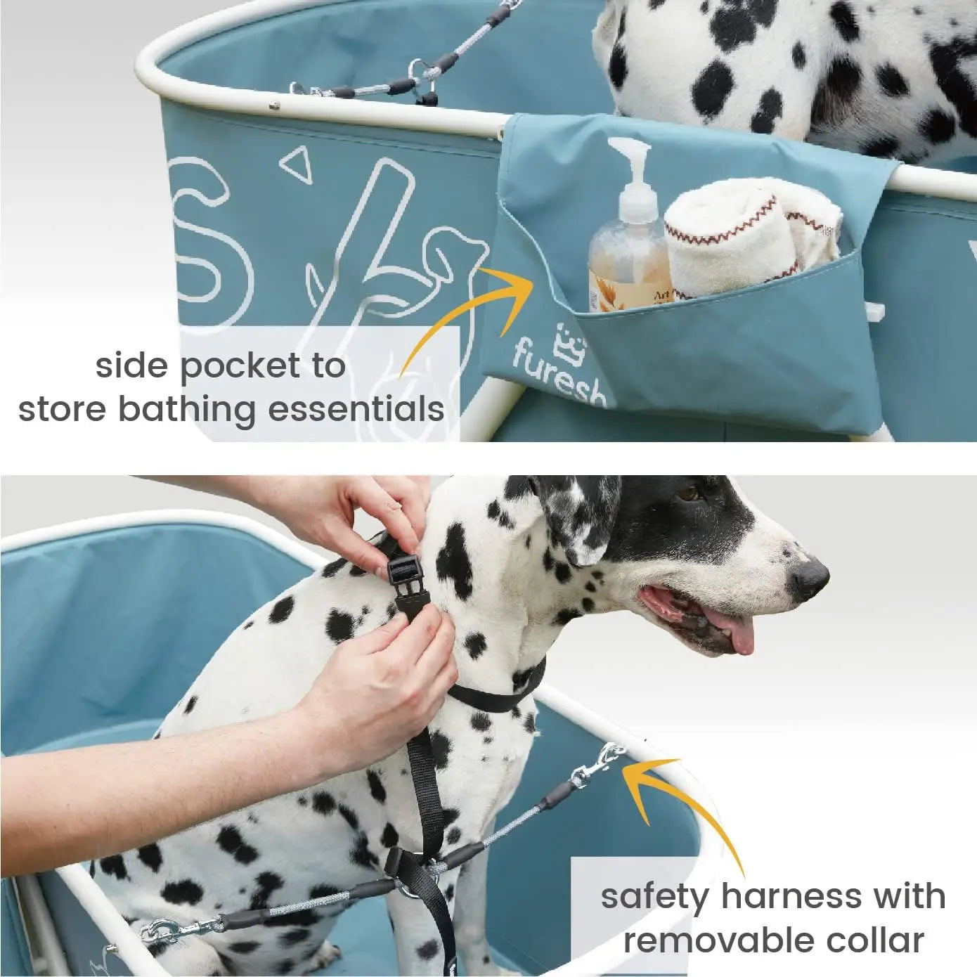 Big Dipper Elevated Dog Bath Tub with Stairs – Foldable Wash & Grooming Station
