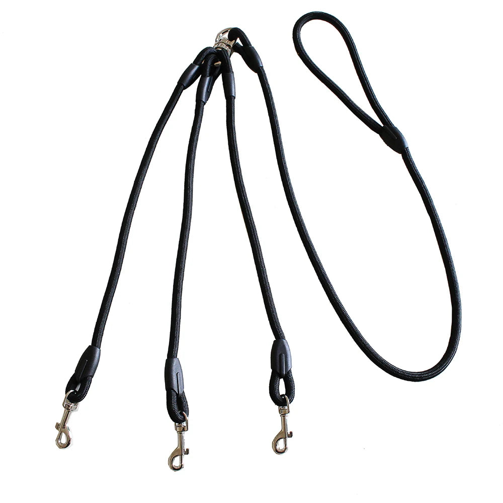 No-Tangle Triple Dog Leash Coupler – 3-Way Splitter for Small Dogs