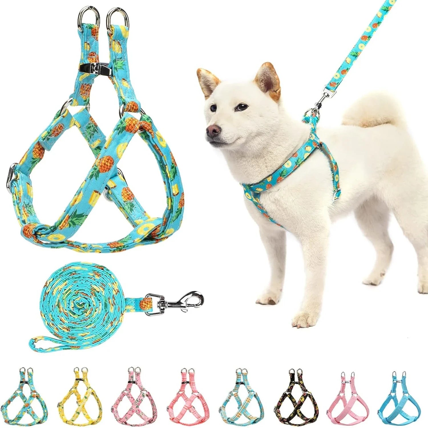 Adjustable No Pull Dog Harness & Leash Set – Heavy Duty Comfortable Vest for Small & Medium Puppies