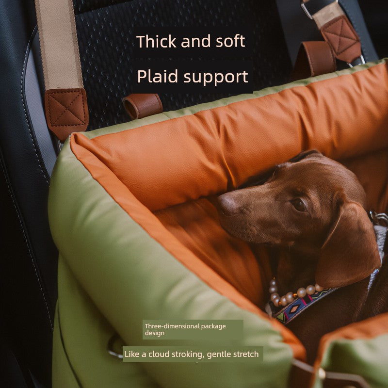 Kyjen Pet Car Seat – Portable Dog & Cat Travel House with Cushion for Car Safety & Comfort