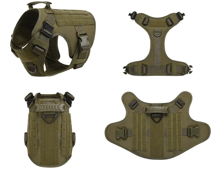 Tactical Dog Harness & Leash Set – Military-Grade Training Vest for All Breeds (German Shepherd, Golden Retriever & More)