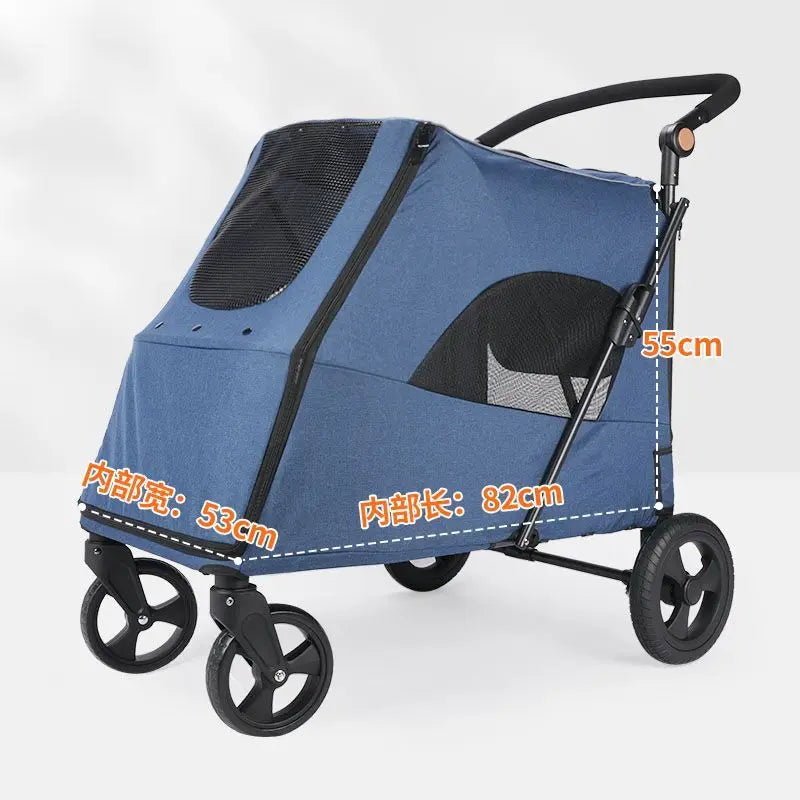 Heavy-Duty Large Pet Cart – Pullable Travel Carrier for Elderly, Injured, or Large Dogs | Pet Mobility & Recovery Wagon