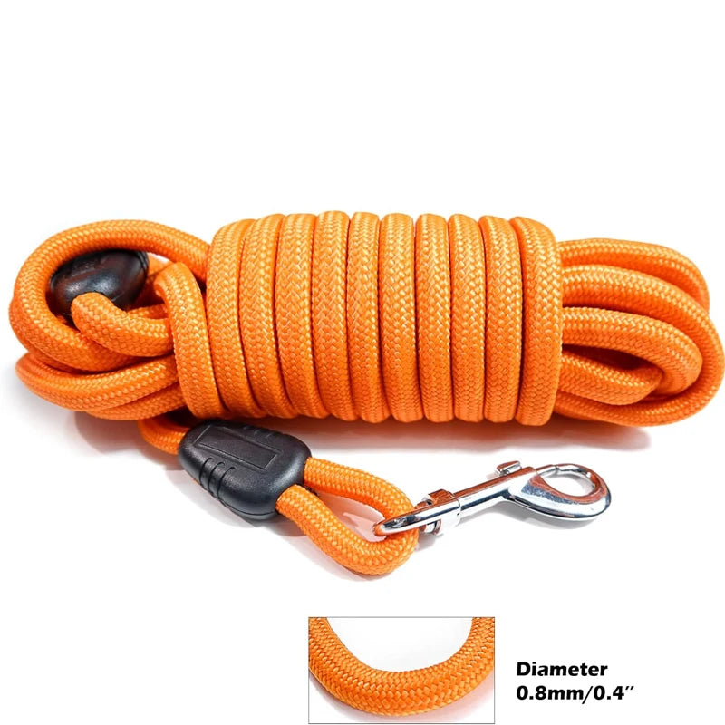 Long Rope Training Dog Leash – 5M / 10M / 15M Heavy-Duty Nylon Recall & Agility Lead for Medium and Large Dogs