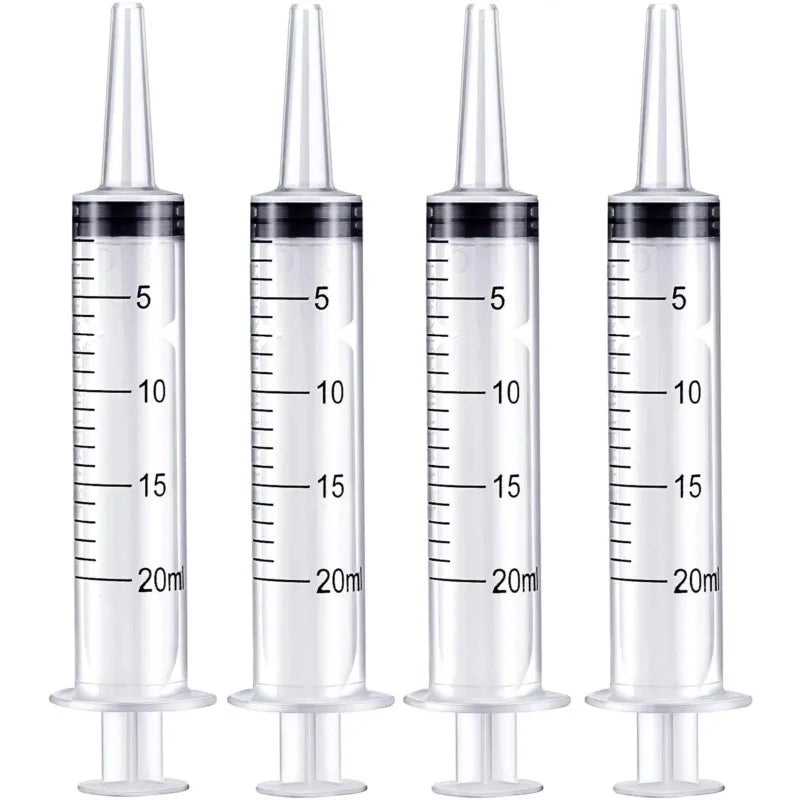 Reusable Plastic Syringe (Without Needle) – 20ml for Pet Feeding, Hydroponics, Nutrients, and Liquid Measurement