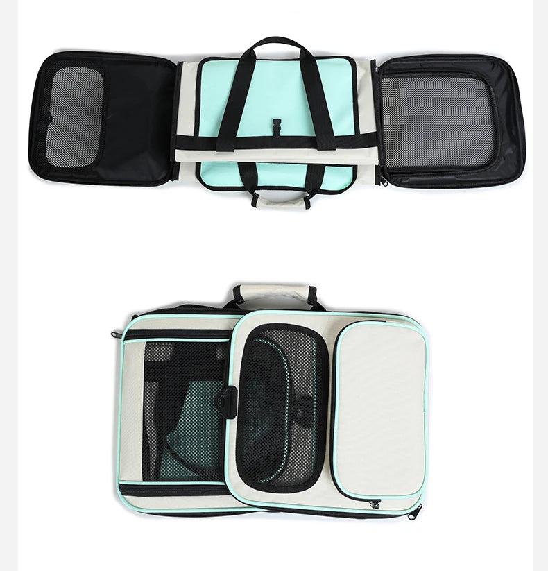 Extra Large Pet Trolley Bag – Foldable Travel Carrier for Cats & Dogs
