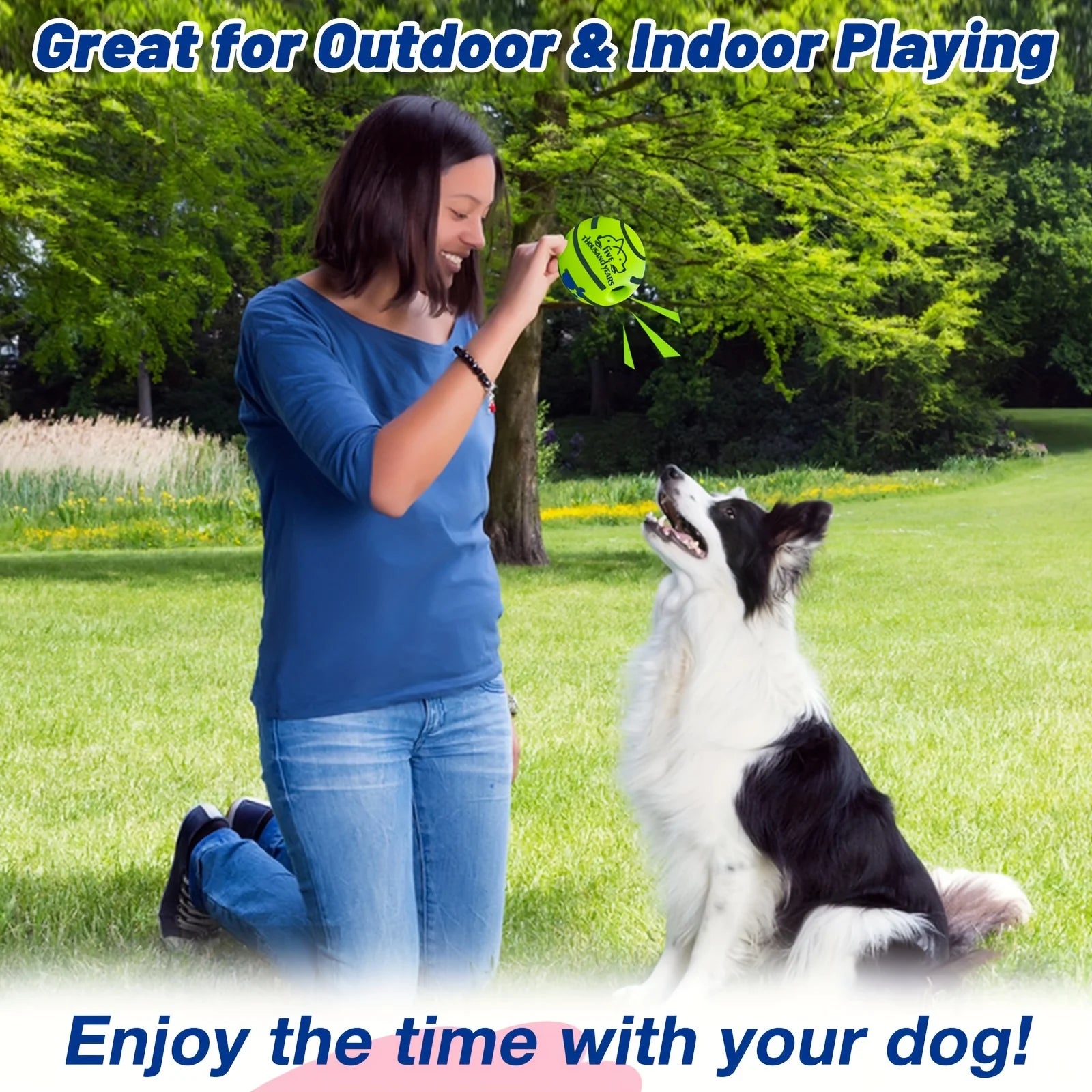 Squeaky Giggle Wobble Ball – Interactive Dog Toy with Fun Sounds for All Breeds