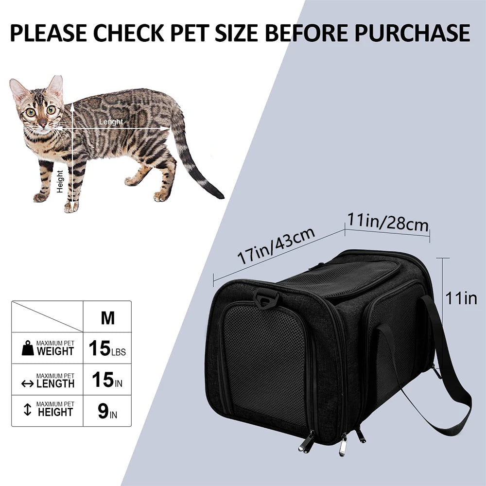 Dog Carrier Backpack – Soft-Sided Airline Approved Travel Bag for Small Pets