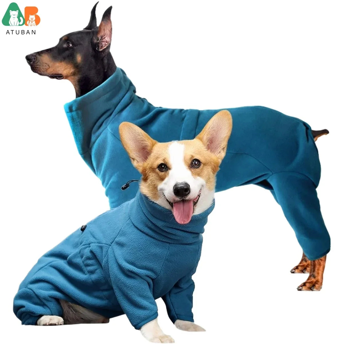 ATUBAN Dog Winter Coat – Soft Fleece Warm Pullover Jacket for Cold Weather