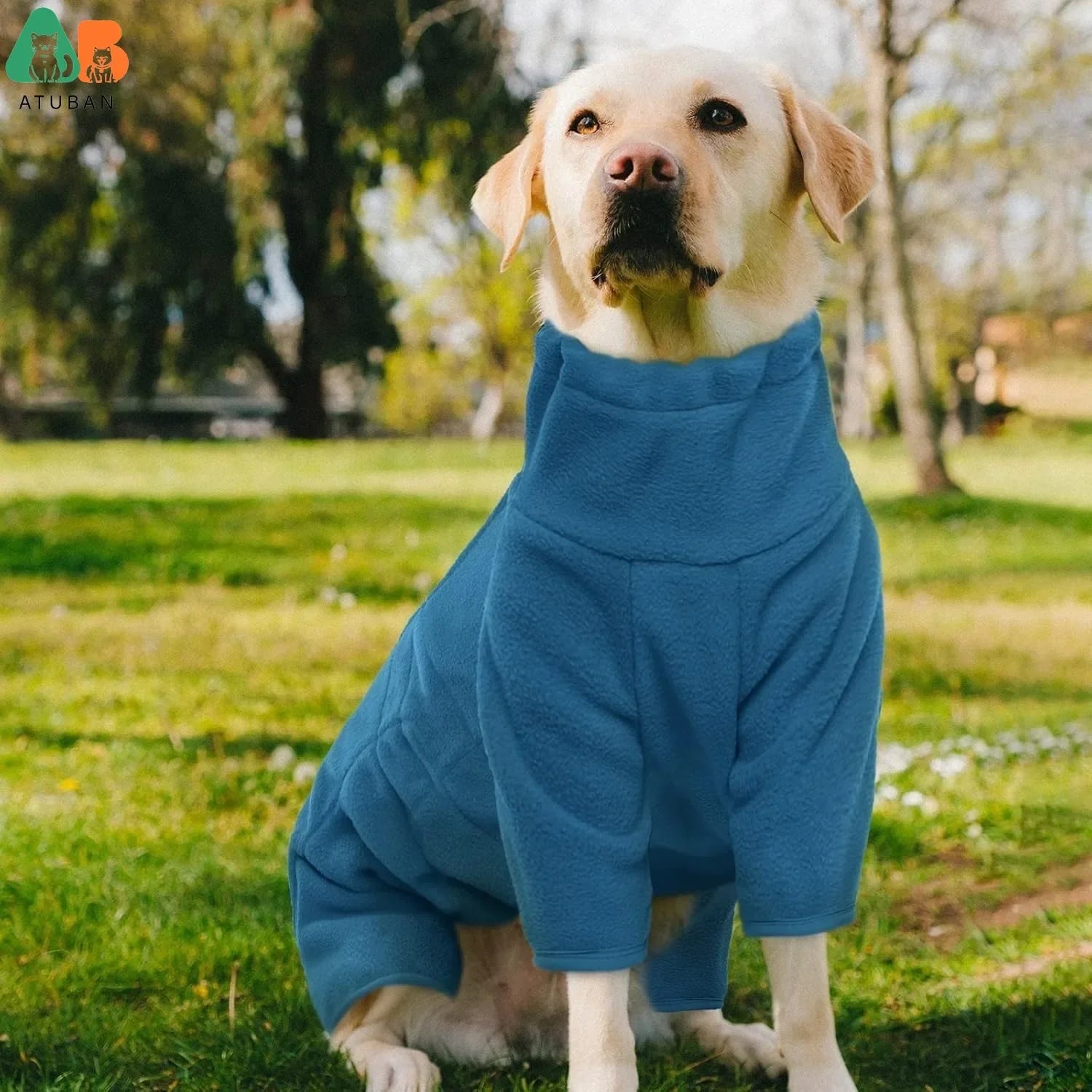 ATUBAN Dog Winter Coat – Soft Fleece Warm Pullover Jacket for Cold Weather