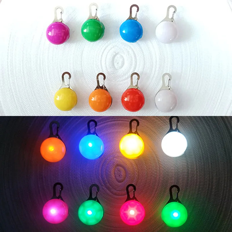USB Rechargeable LED Dog Collar – Glowing Light-Up Safety Collar with Pendant for Small Dogs & Cats