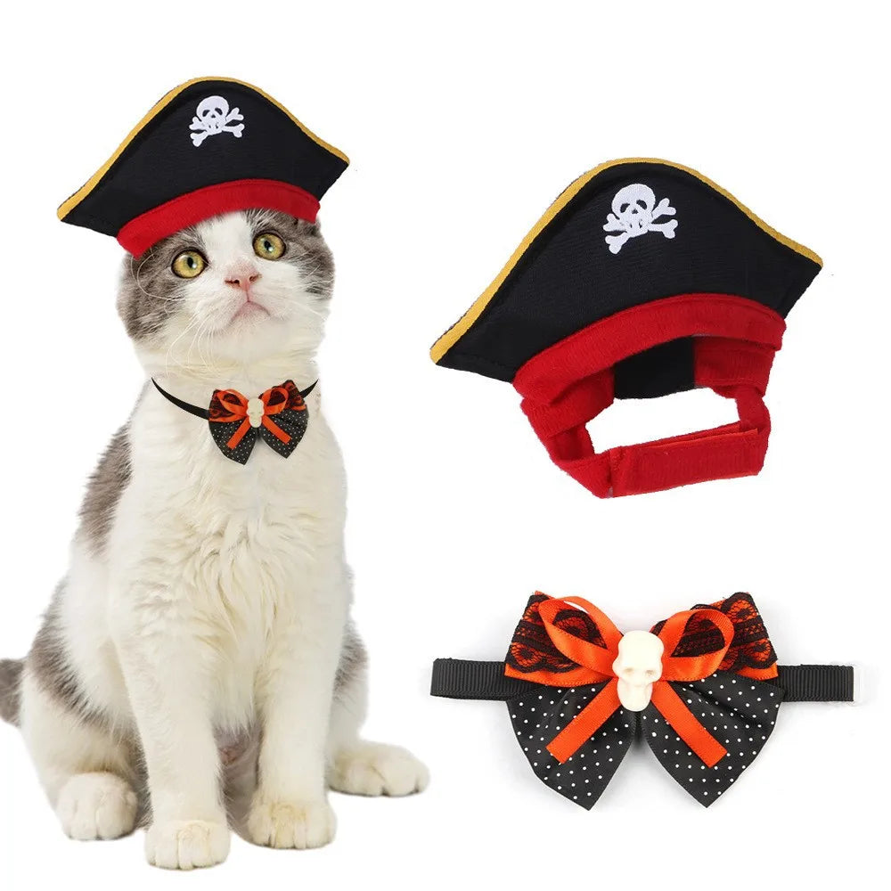 Cat Halloween Costume – Bat Wings, Hat & Necklace Set for Cats & Small Dogs