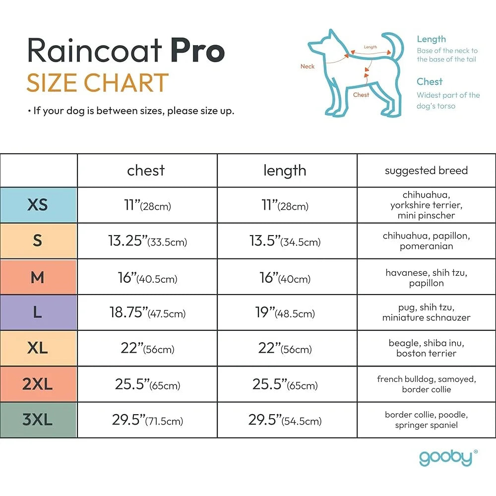 Waterproof Dog Raincoat – Step-In Poncho with Full Belly Coverage & Built-In Leash Attachment | Adjustable Fit for Small & Medium Dogs