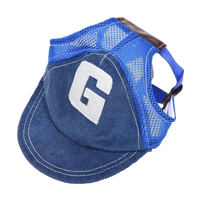 Dog Baseball Cap – Adjustable Outdoor Sunscreen Hat with Ear Holes for Small, Medium & Large Dogs