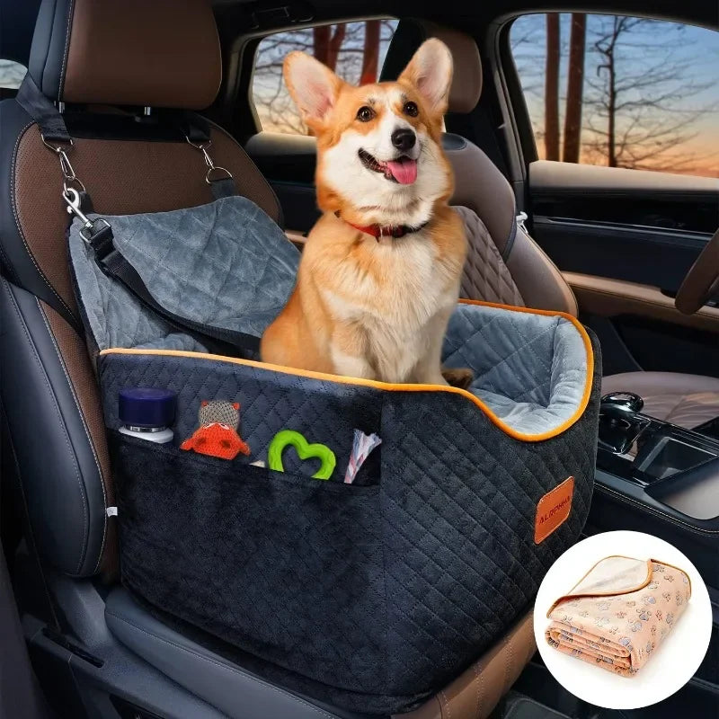 Tool Memory Foam Booster Dog Car Seat – Anti-Slip Sturdy Travel Seat for Small & Medium Dogs | Washable Removable Cover, Guaranteed Authentic