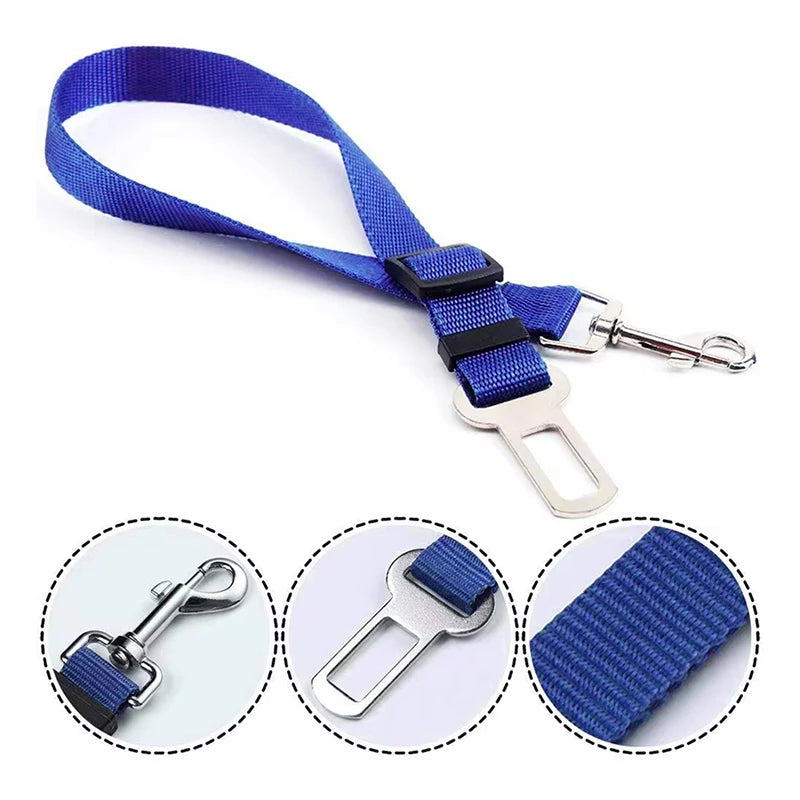 Dog Car Seat Belt – Safety Travel Harness Leash for Pets | Adjustable Breakaway Car Restraint for Dogs & Cats