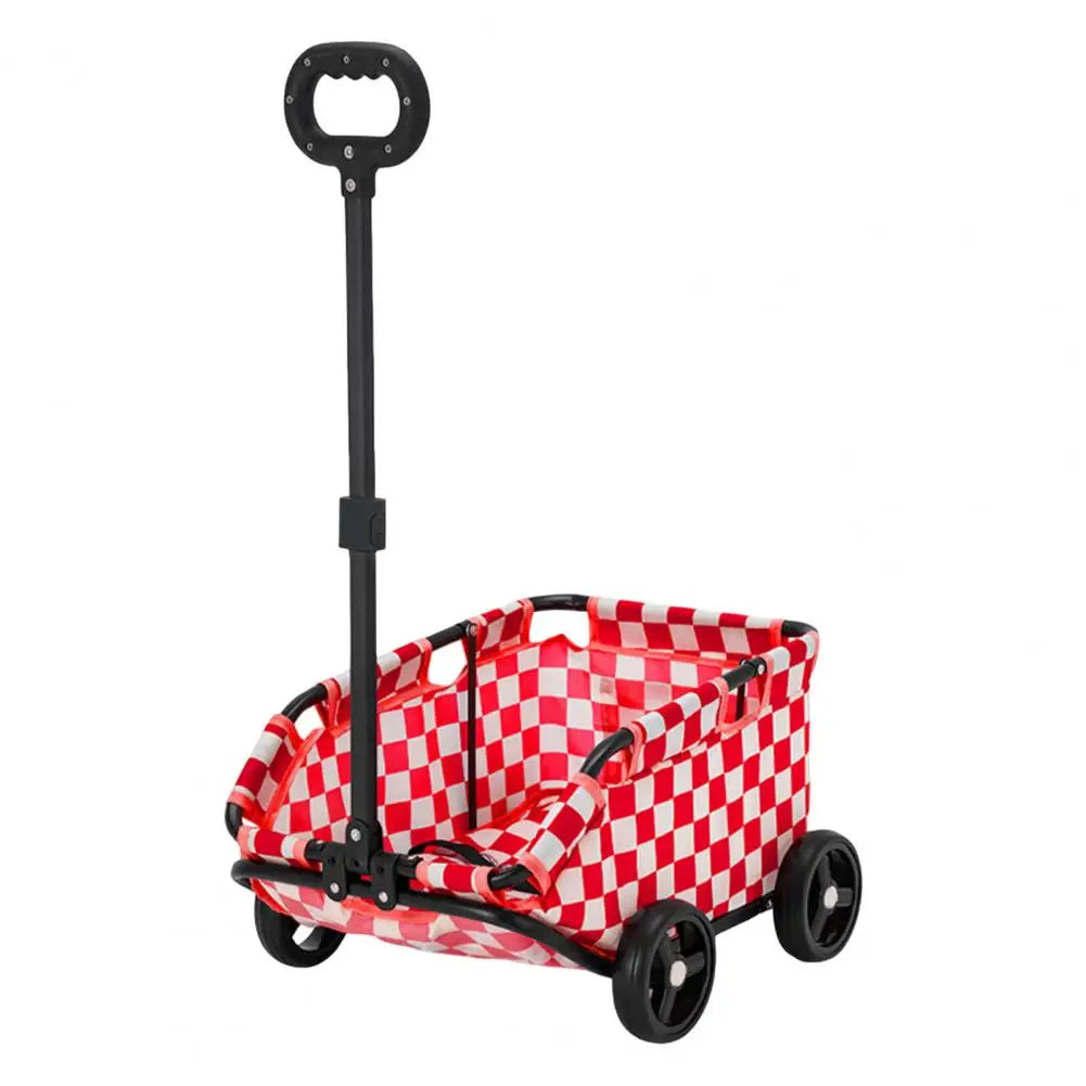 Safe Hair-Free Pet Carrier Stroller – 4-Wheel Folding Cart for Small Dogs & Cats