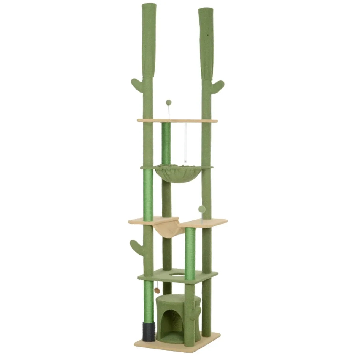 Sturdy Cat Tree with Anti-Tip Kit – Scratching Posts & Grooming Features