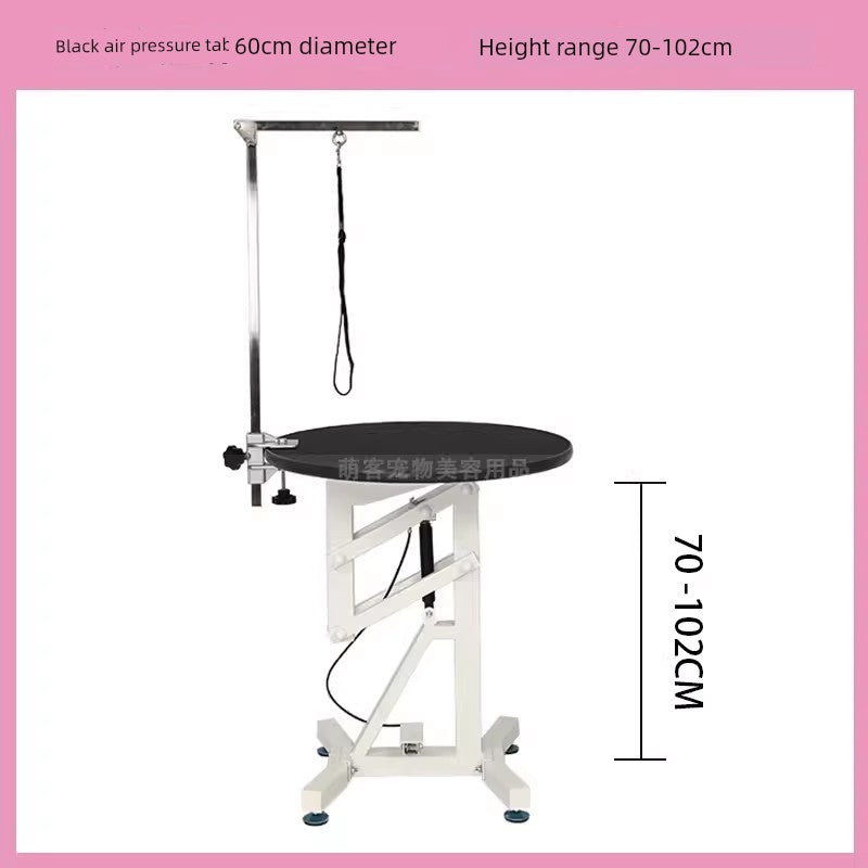Adjustable Hydraulic Pet Grooming Table – Rotating Round Beauty Table for Small & Medium Dogs & Cats