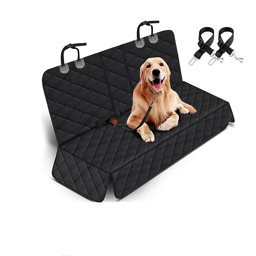 Pet Dog Car Seat Cover – Foldable Waterproof Travel Carrier Mat | Non-Slip Rear Seat Protector for Medium & Large Dogs