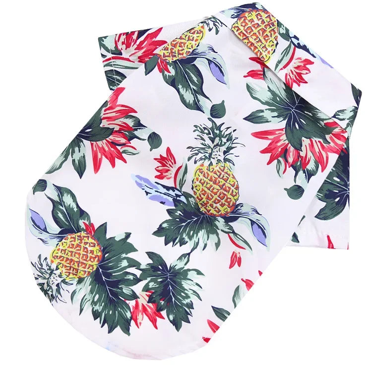 Hawaiian Style Summer Dog Shirt – Beach Vibes Pet Clothing for Small & Medium Dogs