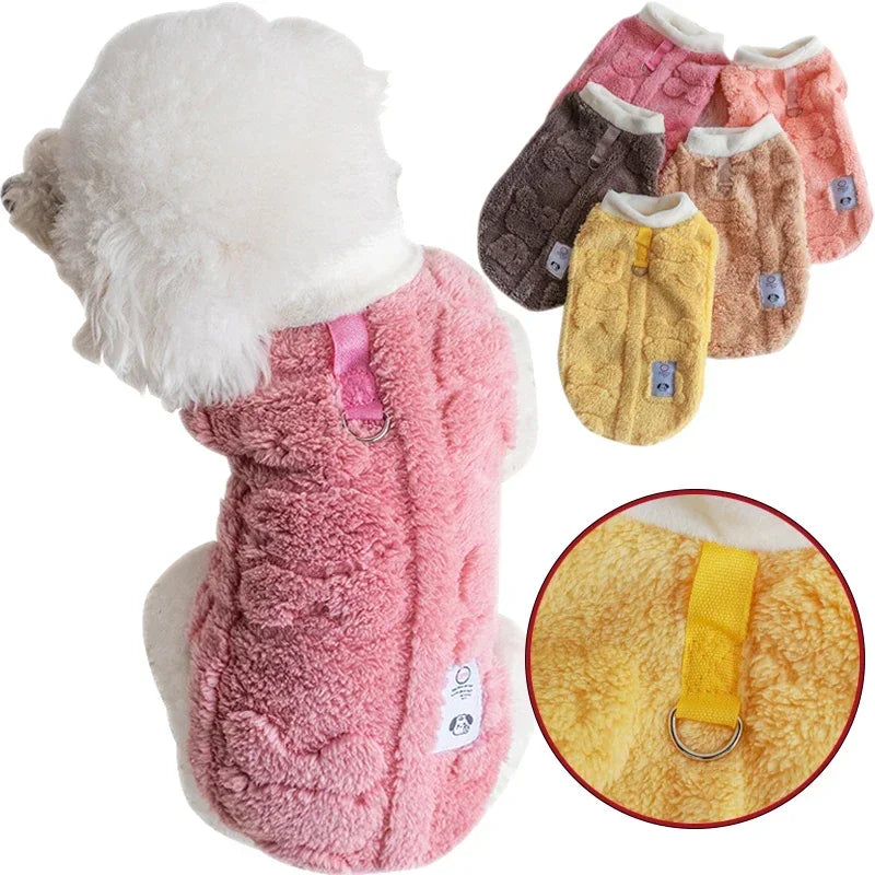 Soft Fleece Dog Sweater – Winter Warm Pullover for Small Dogs & Kittens