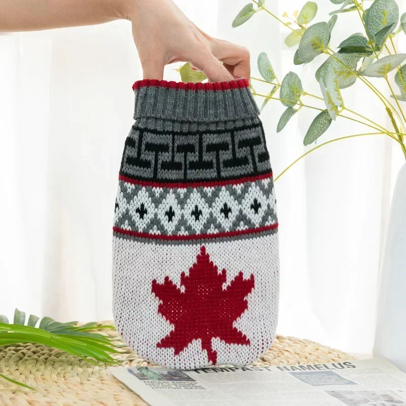 Christmas Knit Pet Sweater – Warm Winter Sweater for Small & Medium Dogs and Cats