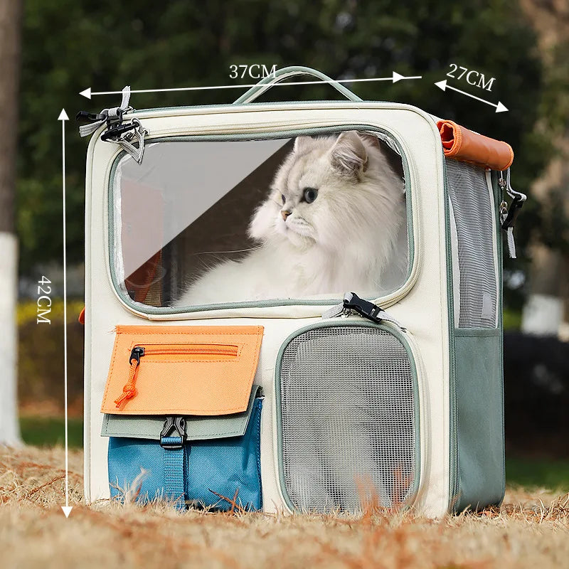HOOPET Pet Travel Trolley – Portable Rolling Carrier for Cats & Small Dogs