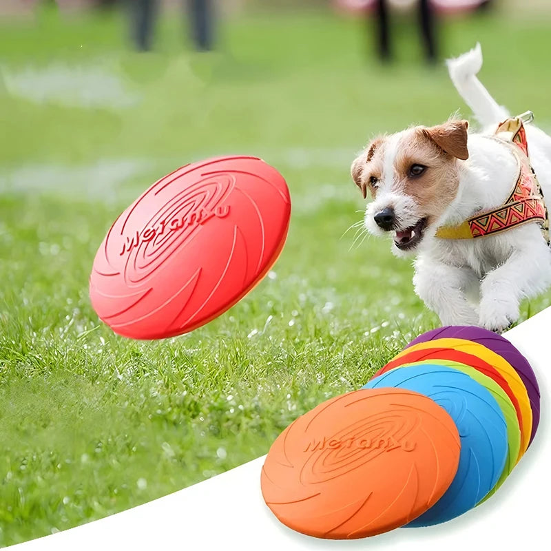 Silicone Flying Disc Dog Toy – Durable, Chew-Resistant Interactive Toy for Outdoor Play and Training