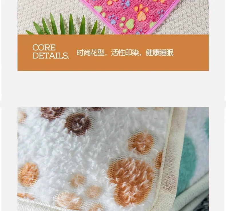 Coral Fleece Pet Sleeping Blanket – Soft, Fluffy & Warm Dog and Cat Blanket for Bed, Couch & Crate