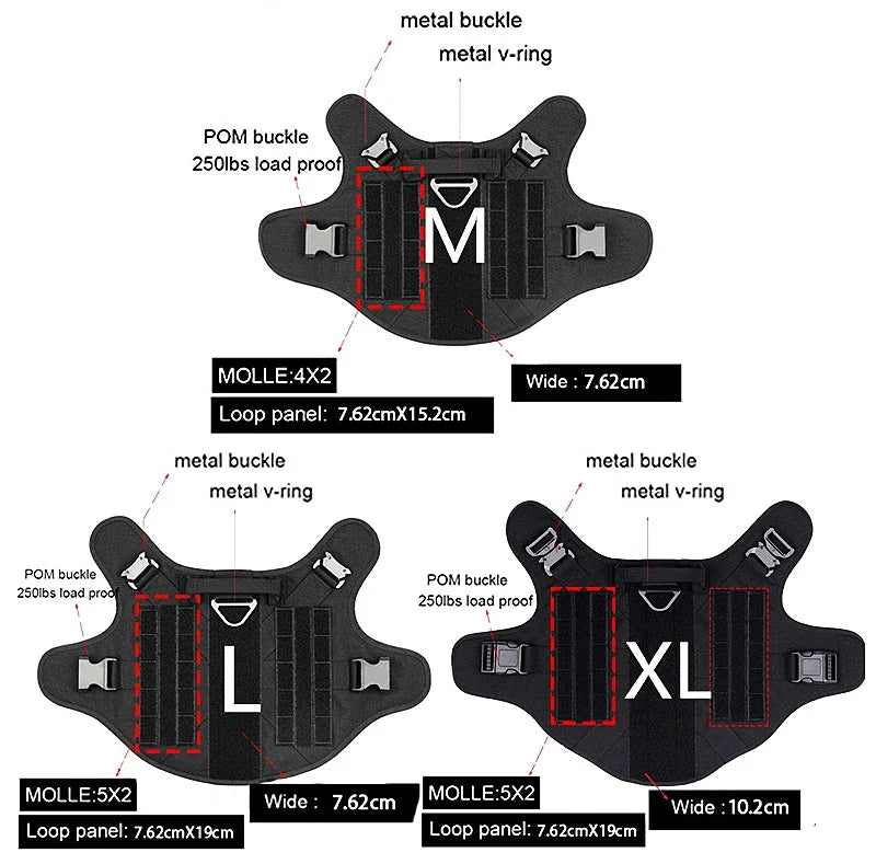 Tactical Dog Harness & Leash Set – Military-Grade Training Vest for All Breeds (German Shepherd, Golden Retriever & More)