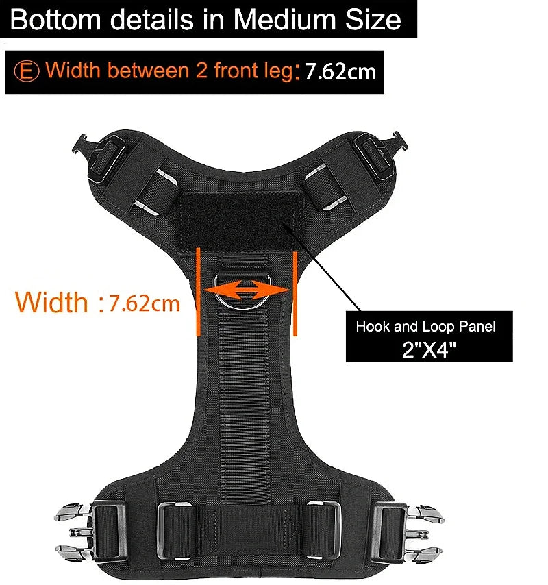 Tactical Dog Harness & Leash Set – Military-Grade Training Vest for All Breeds (German Shepherd, Golden Retriever & More)