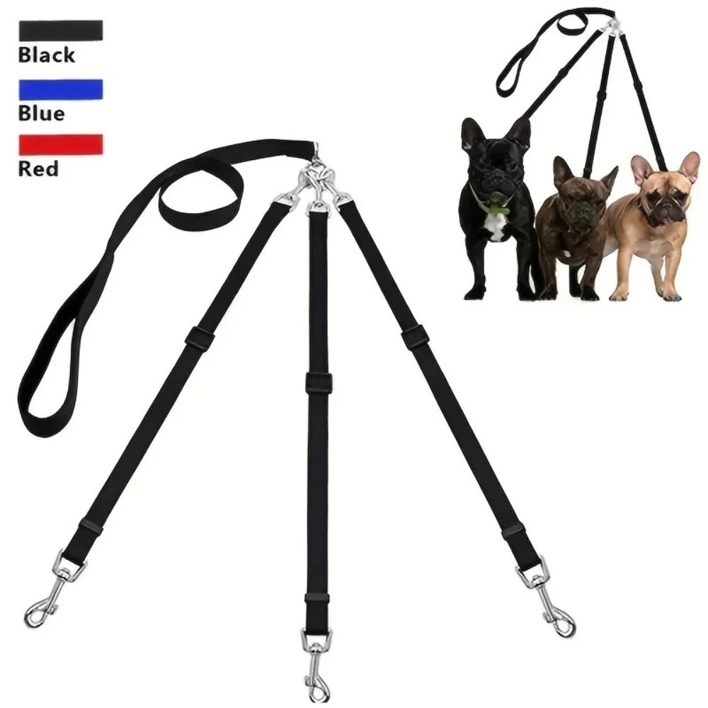 Durable 3-in-1 Nylon Dog Leash – Padded Handle for Walking, Car Travel & Outdoor Adventures
