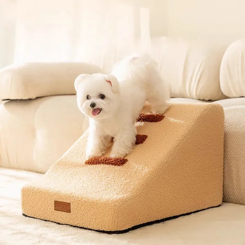 2/3 Step Non-Slip Puppy Stairs – Pet Ramp Ladder for Sofa & Bed Access