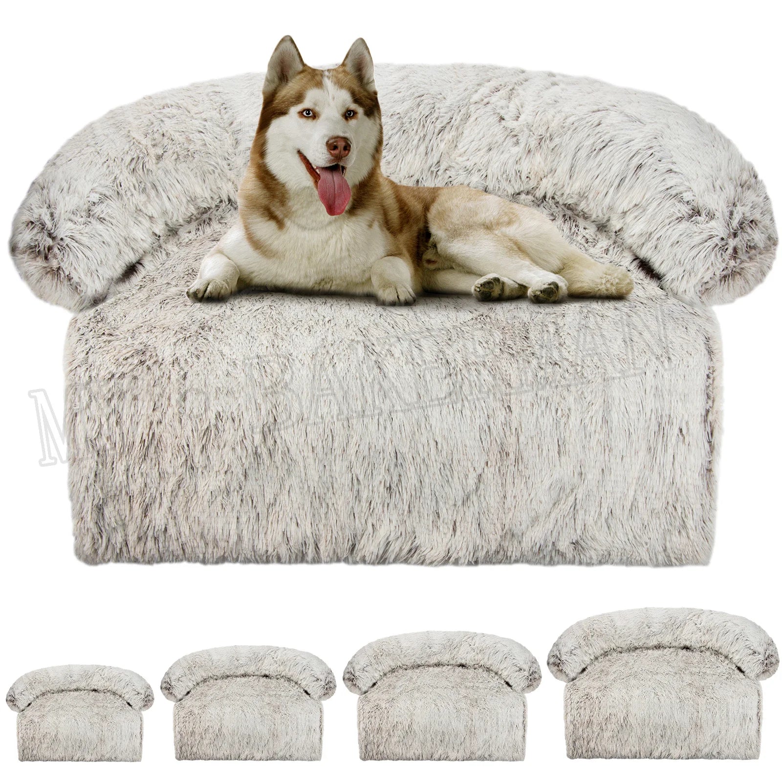 4 Styles Plush Pet Sofa Bed – Removable Washable Cover & Waterproof Upholstery for Dogs & Cats (All Seasons)