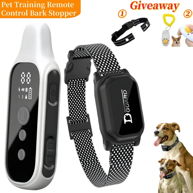 800m Rechargeable Dog Training Collar – Waterproof with LCD Remote, Shock, Vibration & Sound