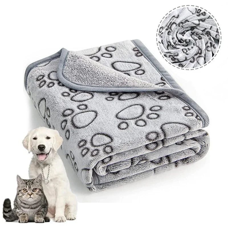 Super Soft Fluffy Fleece Pet Blanket – Warm & Comfortable Mat for Dogs and Cats (3 Sizes Available)