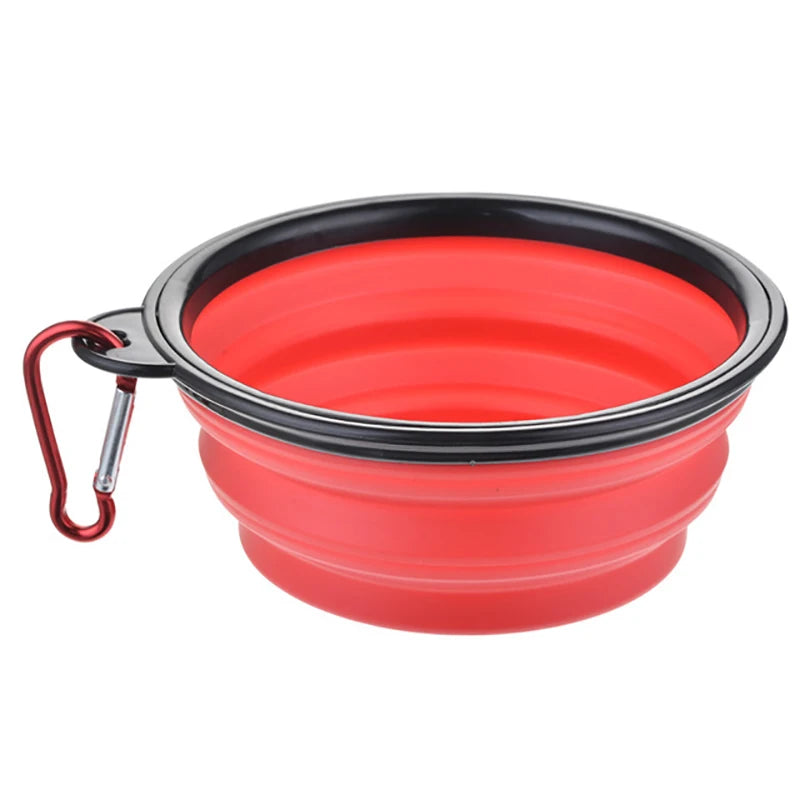 Collapsible Silicone Dog Bowl – 350ml/1000ml Travel Feeder Dish for Food & Water