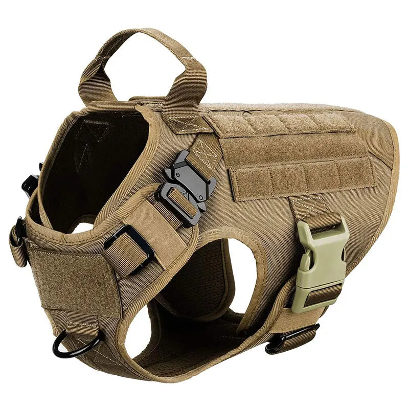 Tactical Dog Harness Set – Collar, Leash & Vest for Large and Small Dogs