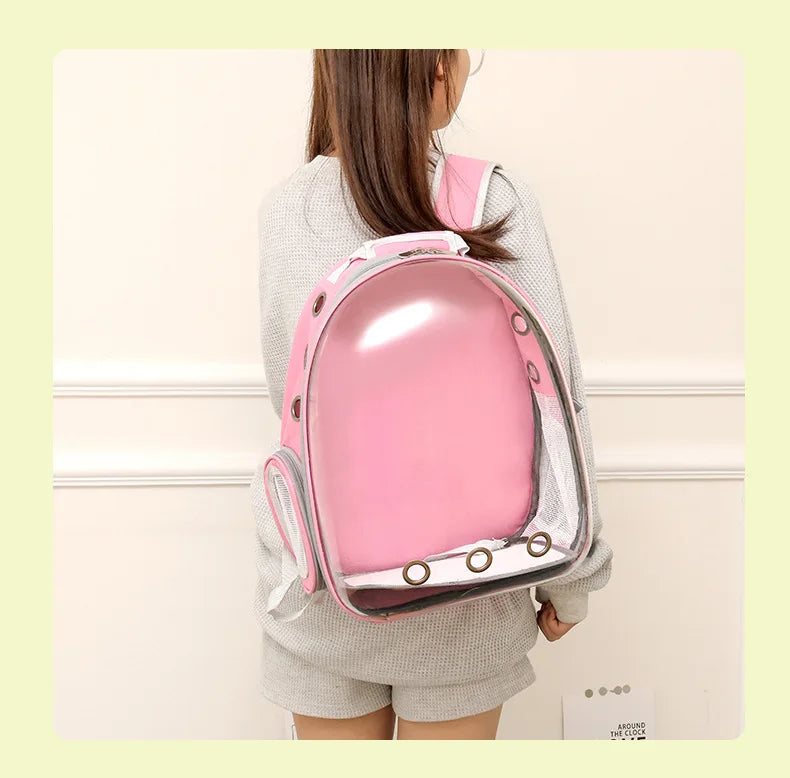 Space Capsule Cat Backpack – Transparent Breathable Pet Travel Bag (2025 Model)