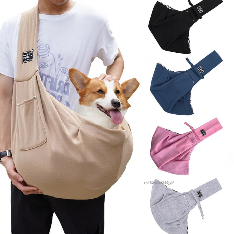 Comfortable Pet Crossbody Shoulder Bag – Portable Sling Carrier for Small Dogs & Cats | Outdoor Travel Pet Carrying Bag
