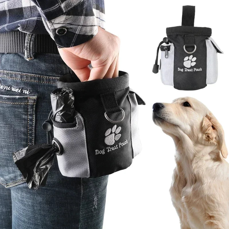 Portable Dog Treat Training Pouch – Snack Waist Bag for Outdoor Pet Feeding