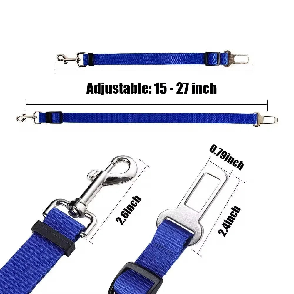 Dog Car Seat Belt – Safety Travel Harness Leash for Pets | Adjustable Breakaway Car Restraint for Dogs & Cats