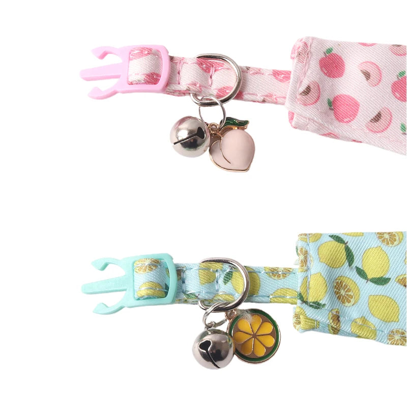 Fruit Tuxedo Bow Tie Pet Collar – Quick-Release Bandana Bowknot for Cats & Small Dogs