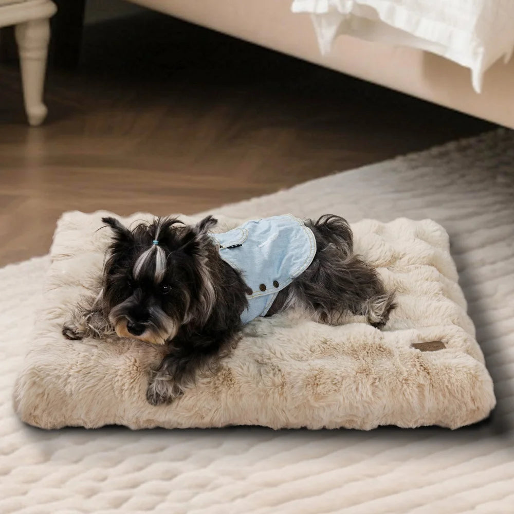 Ultra Plush Dog Bed – Soft Washable Pet Cushion Mattress for Large Dogs & Puppies
